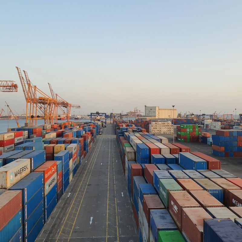 Indian container terminal coordinating goods for international buyers